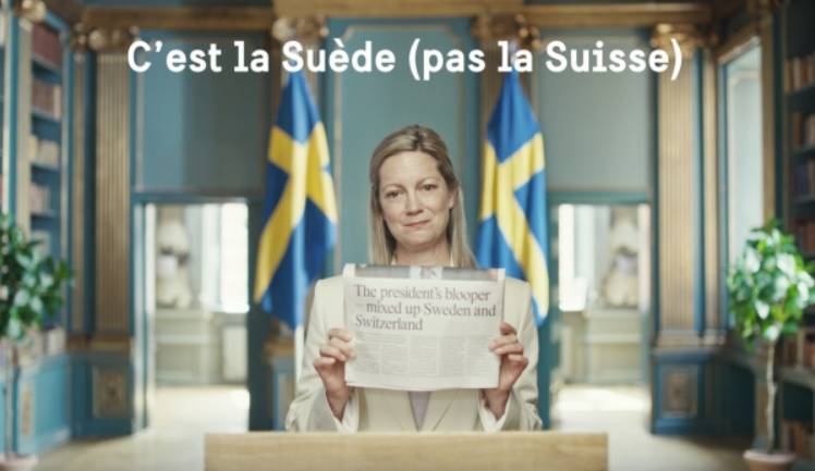 "Bienvenue en Suède (pas en Suisse)"